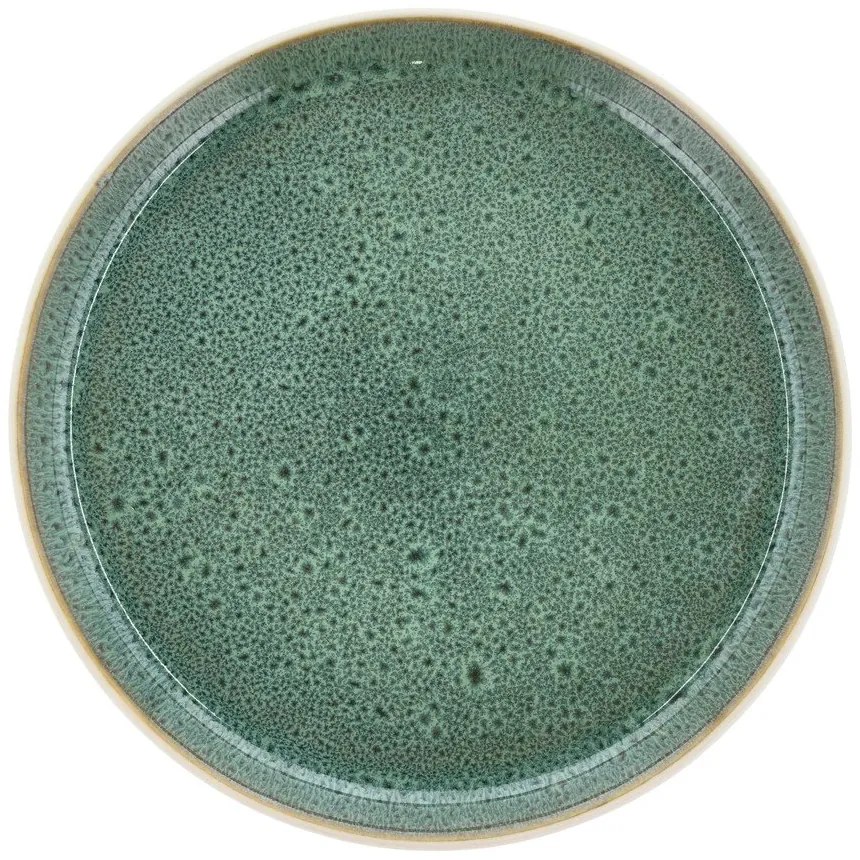 Biało-zielony kamionkowy talerz deserowy ø 21 cm Gastro White/Green – Bitz