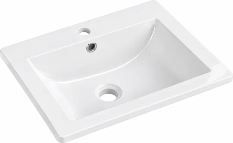 Mexen Lora umywalka wpuszczana w blat 53 x 46 cm, biała - 25365300