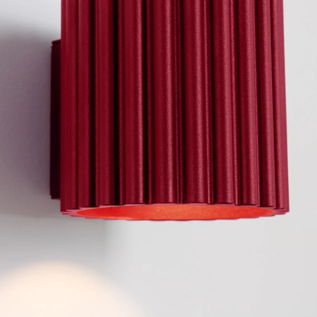 Kinkiet AURA burgund G9 ryflowany SOLLUX  LIGHTING