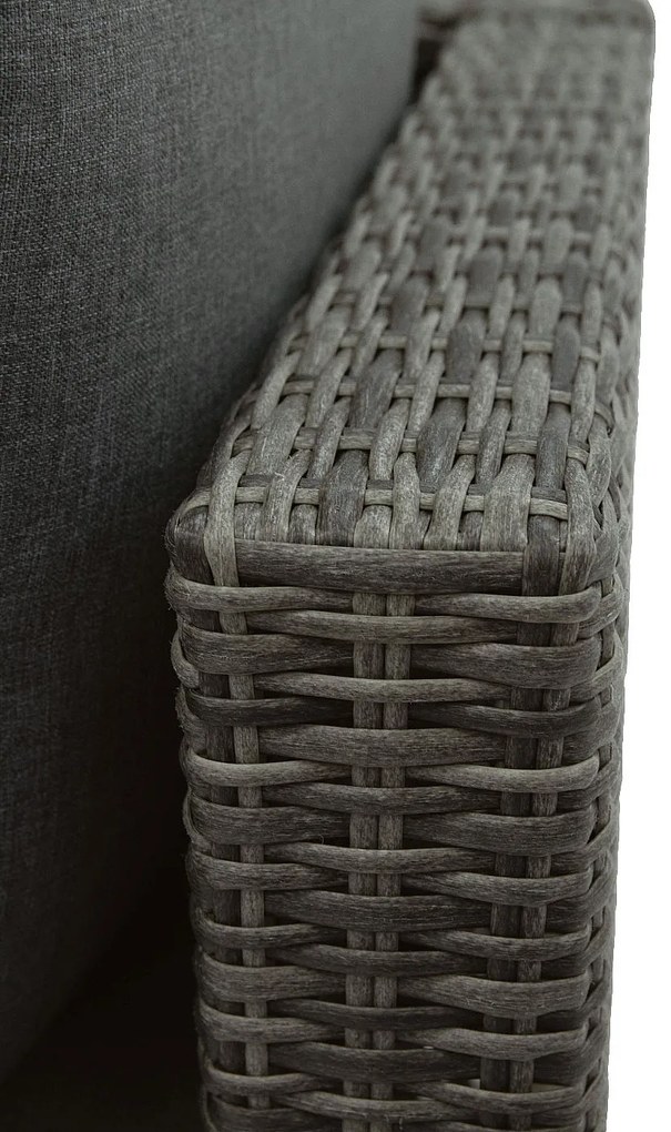 Zestaw rattanowy MALIBU dla 8 osób (szary)