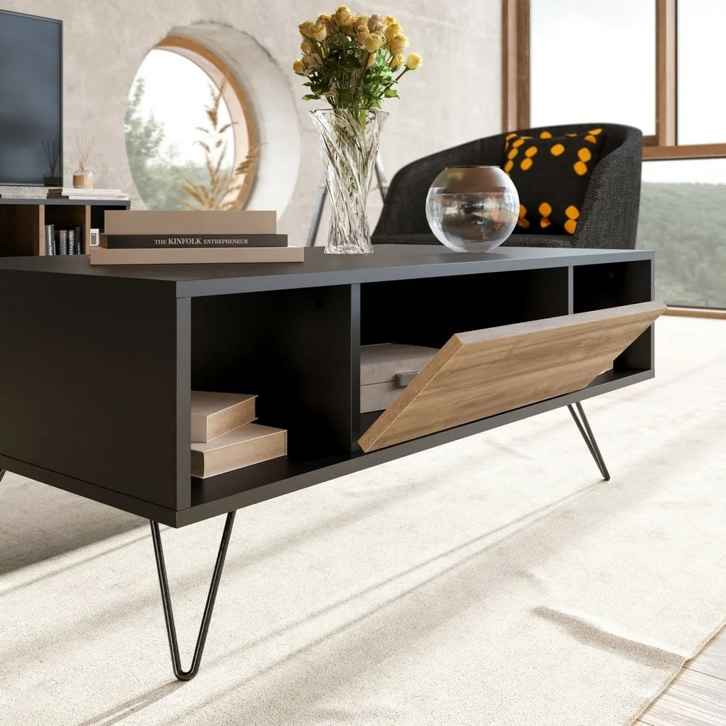 Stolik konferencyjny Mistico Black and Walnut