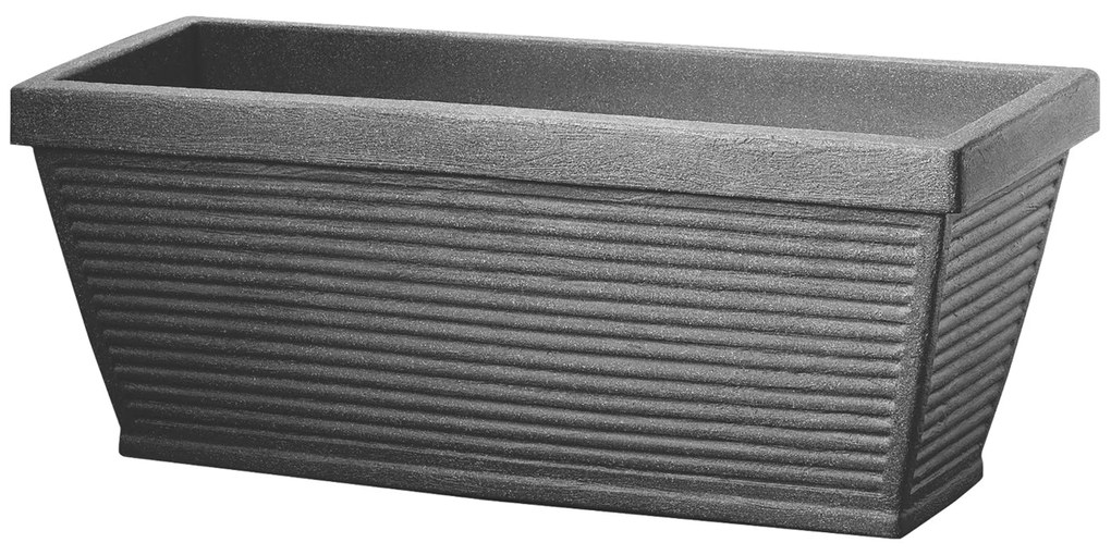 Donica ogrodowa prostokątna Fokus 80 x 30 x 32 cm czarna PATIO