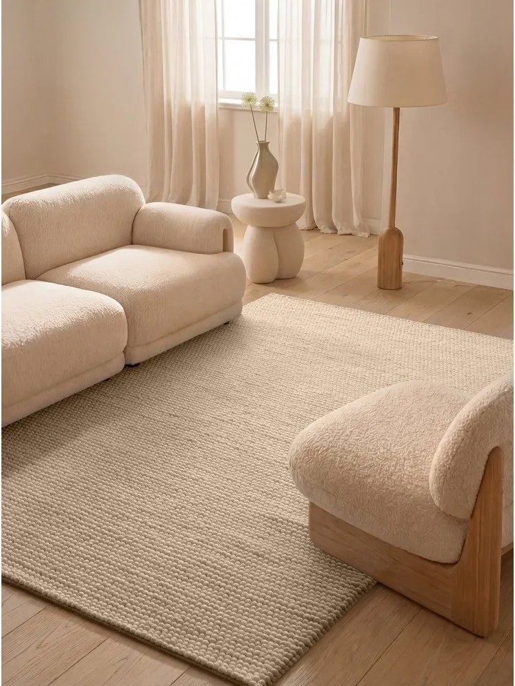 Beżowy wełniany dywan tkany ręcznie 160x230 cm Richmond Diana – Ted Baker