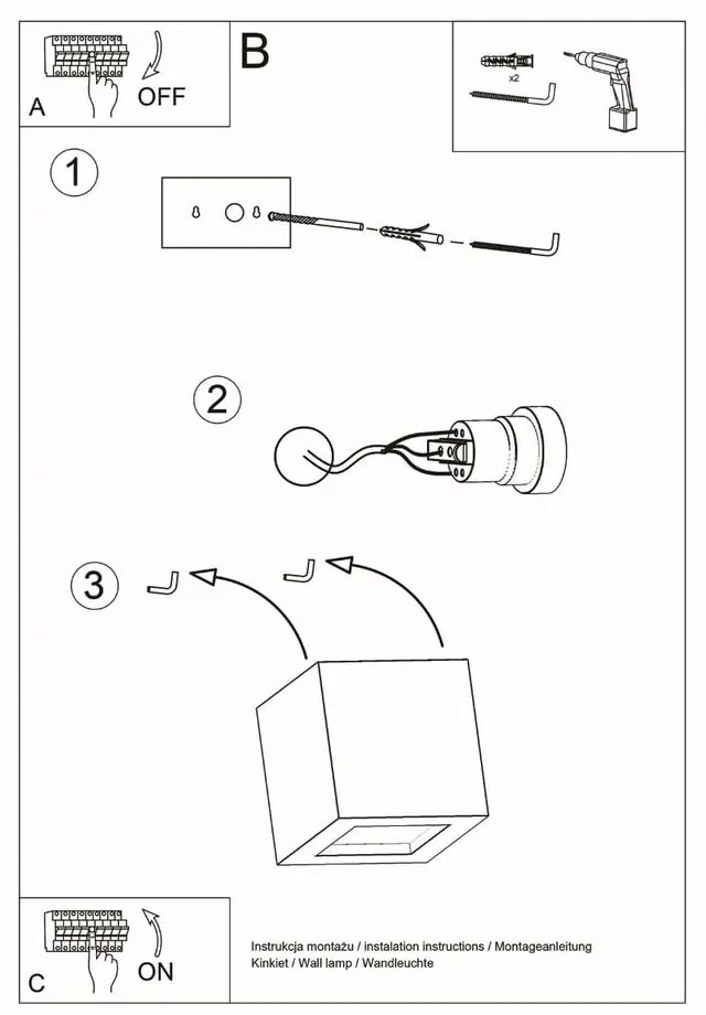 Szary kinkiet Leo – Nice Lamps
