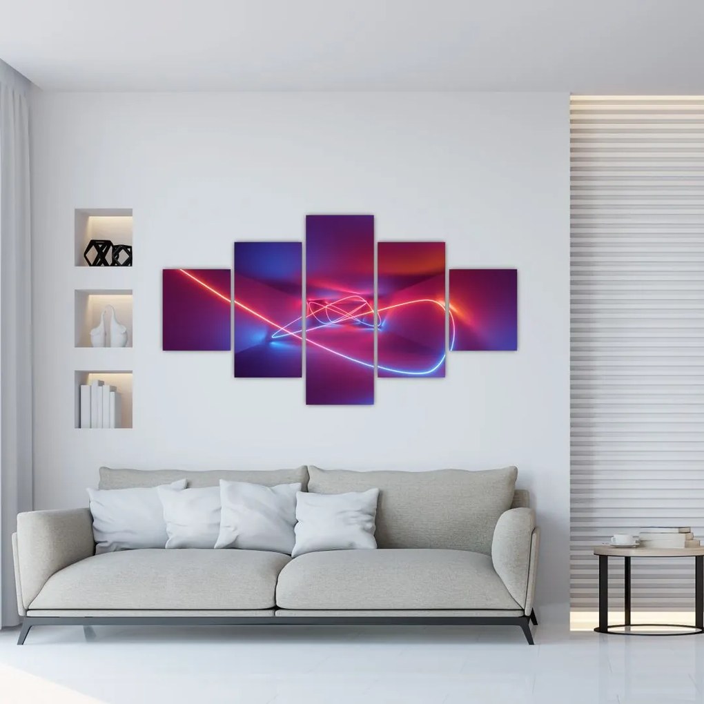 Obraz nowoczesnej abstrakcji (125x70 cm)