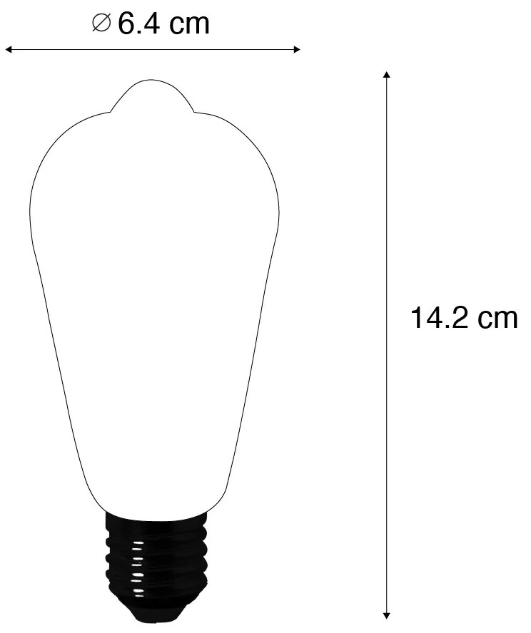 Zestaw 5 żarówek LED E27 ST64 przezroczyste 2,2W 470lm 2700K