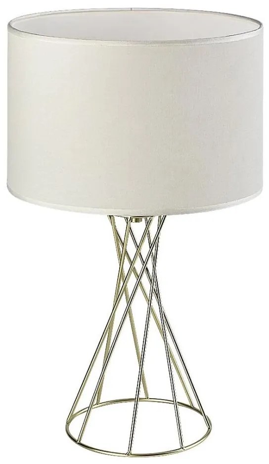 Rabalux 74081 - Lampa stołowa NIVRA 1xE27/40W/230V złota/biała