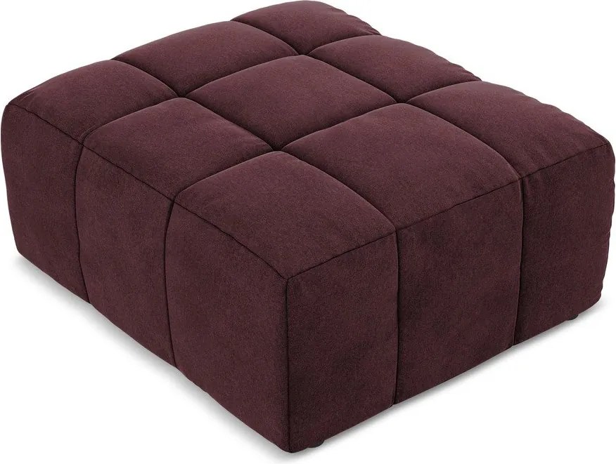 Bordowy aksamitny podnóżek Aloha – Makamii