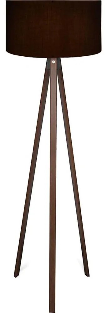 Lampa stojąca AYD 1xE27/40W/230V czarna/brązowa