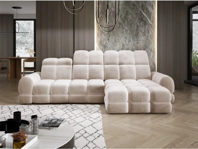 Narożnik TOLLO MINI S Prawostronny Elektryczna regulacja Salvador 01 kolor Kremowy WERSAL