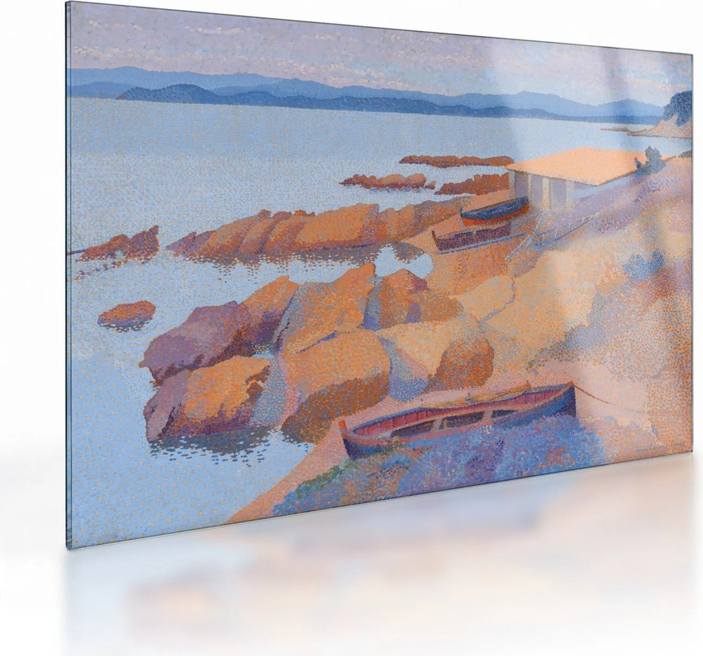 Obraz na szkle - Henri Edmond Cross, Calanque des Antibois, reprodukcje (70x50 cm)