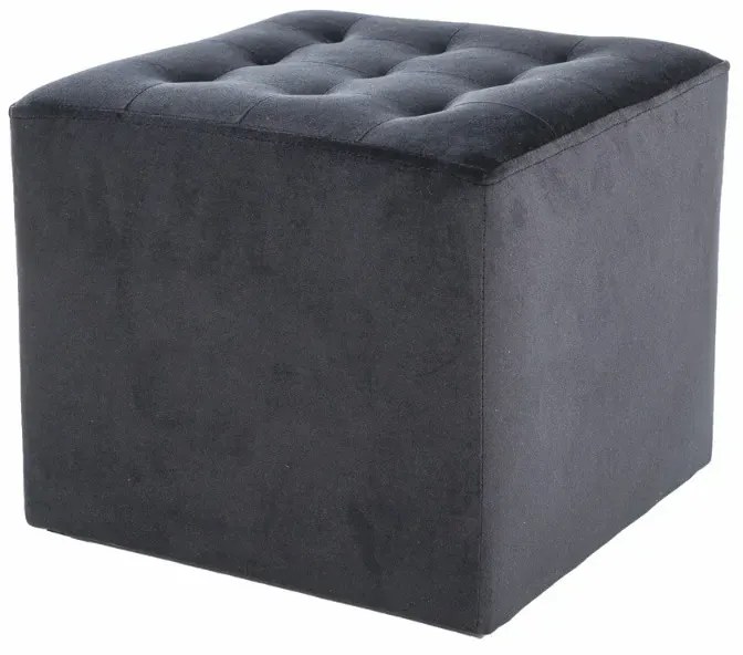 PUF LORI VELVET CZARNY BLUVEL 19 SIGNAL