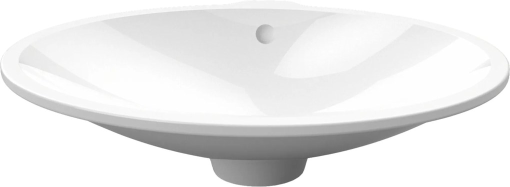 Massi Umywalka podblatowa owalna beżowa z konglomeratu RONA Cooper 56 cm | Różne kolory : Kolor - Biały połysk