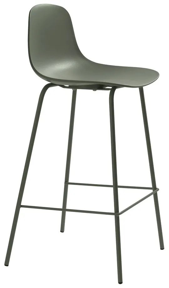 Plastikowy hoker w kolorze khaki (wysokość siedziska 67,5 cm) Whitby – Unique Furniture