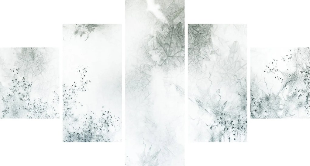 Obraz abstracji liści (125x70 cm)