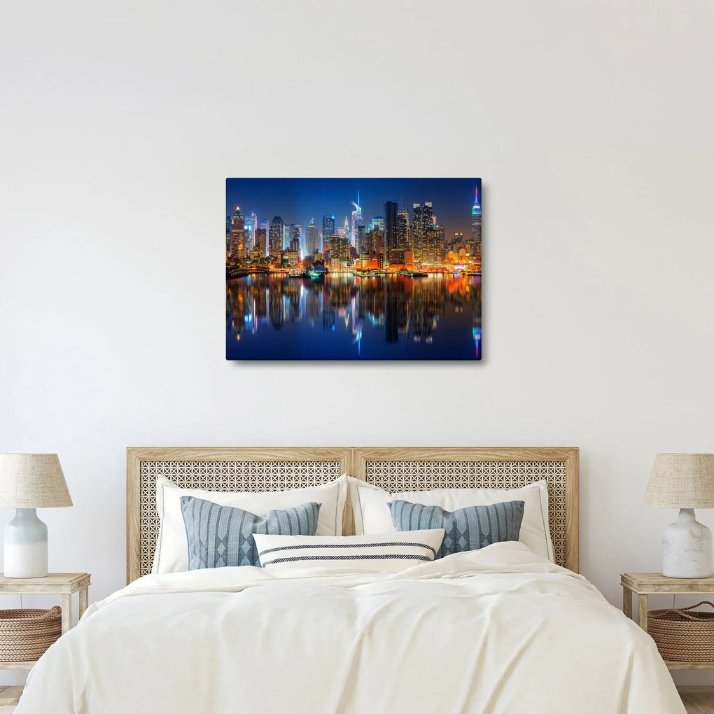 Obraz Manhattanu w nocy (70x50 cm)