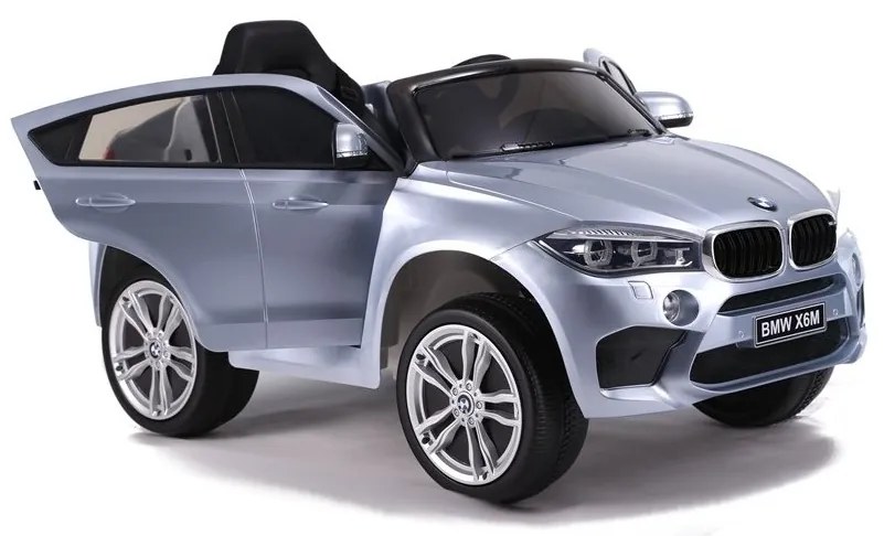Auto na akumulator bmw x6 srebrny lakierowany