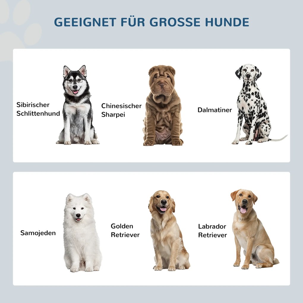 PawHut Podniesiona stacja żywieniowa z 2 miskami ze stali nierdzewnej i 44 L przestrzenią do przechowywania, Drzwi magnetyczne, Dla dużych psów, Czarny