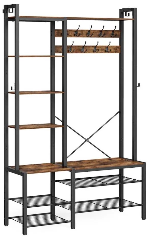 Wieszak stojący NAVOR brązowy/czarny