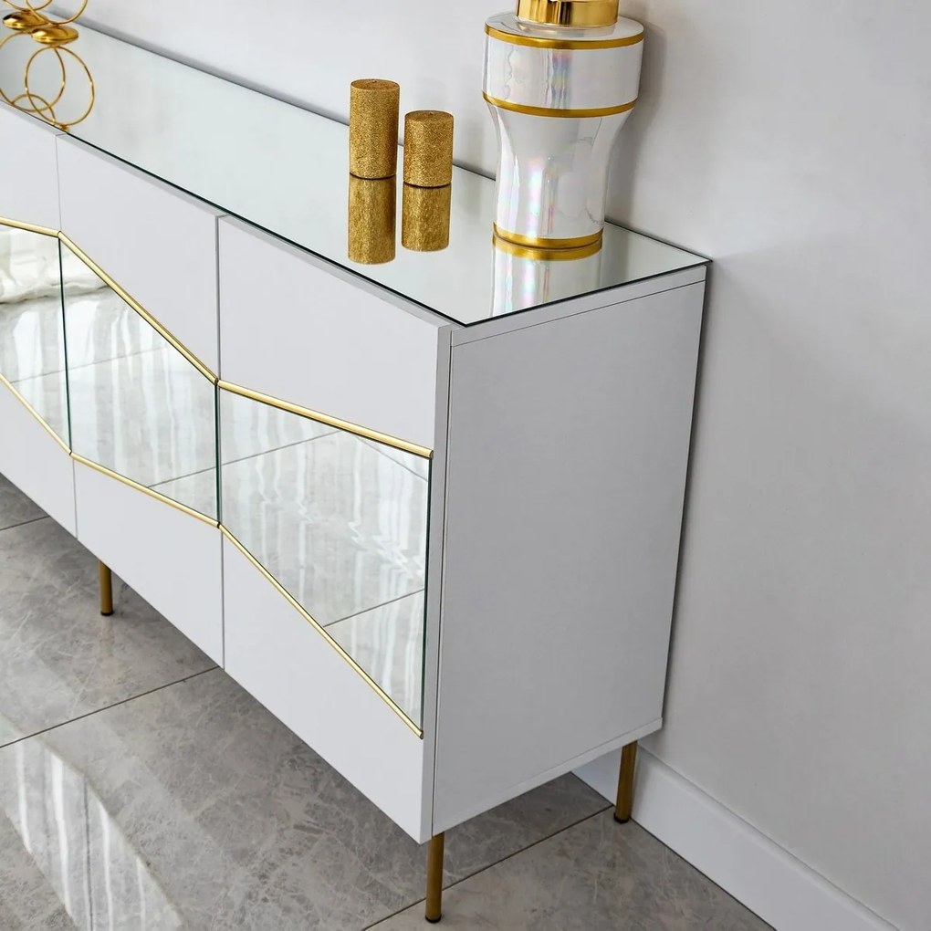 Szafka Nice White and Gold