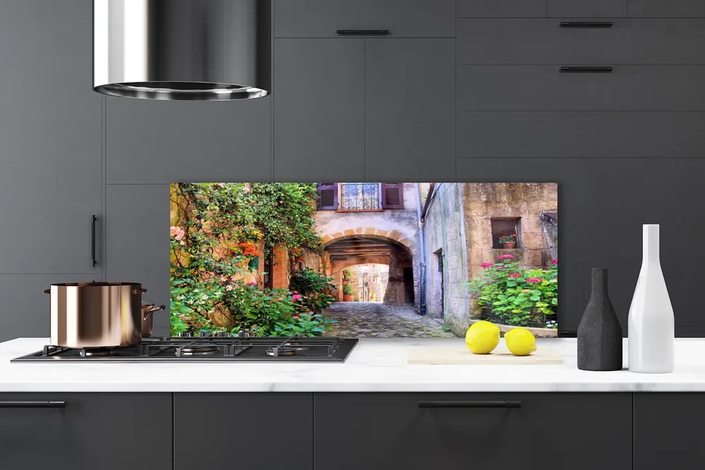 Panel Szklany Romantyczna Ścieżka W Mieście