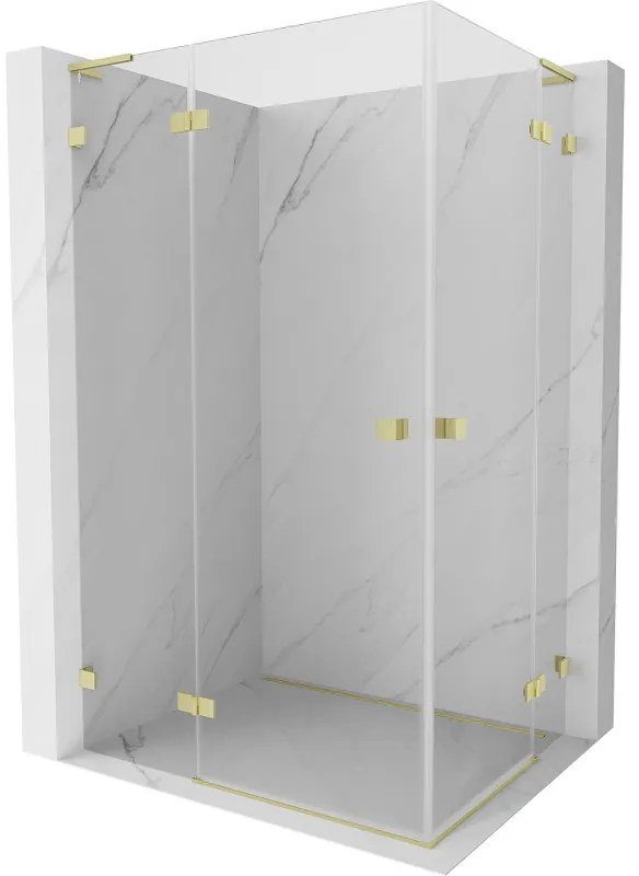 Mexen Lunar L Duo kabina prysznicowa uchylna 120 x 95 cm, transparent, złota szczotkowana - 834L-120L-095P-55-00