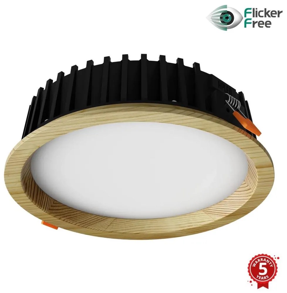 APLED-LED Oświetlenie RONDO WOODLINE LED/12W/230V 4000K śr. 20 cm sosna solidne drewno