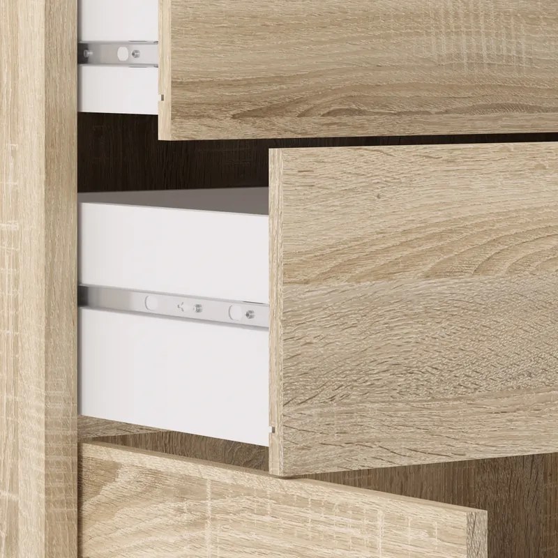 Regał do biura z drzwiami i szufladami Prima dąb sonoma