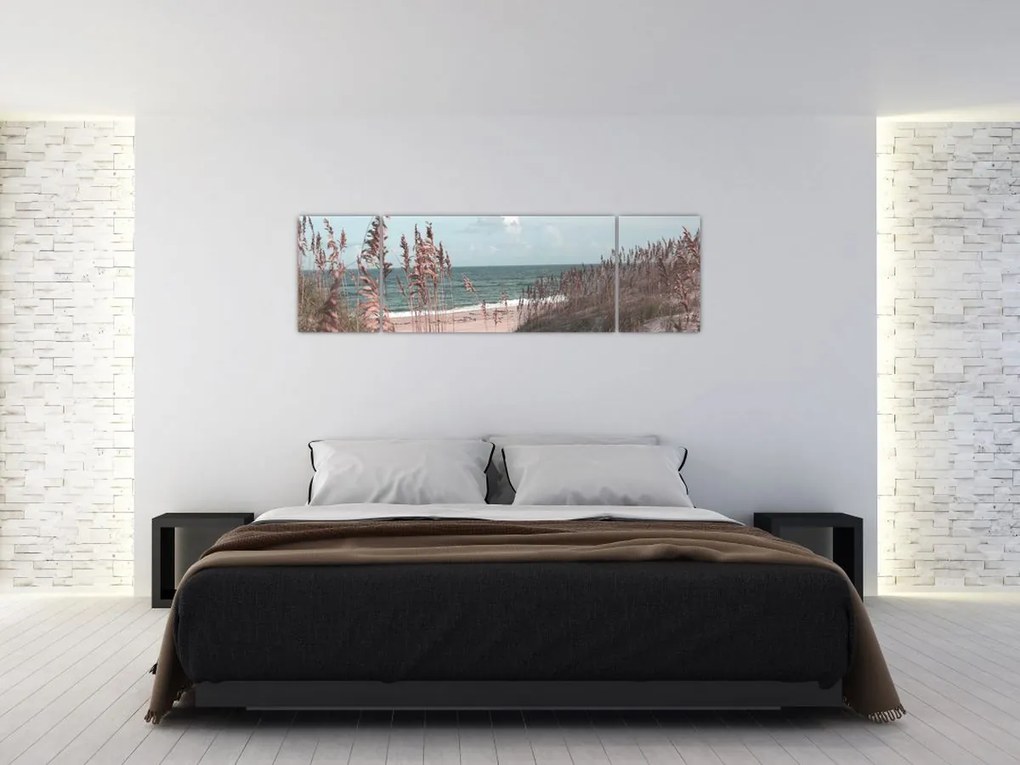 Obraz - Różowa plaża (170x50 cm)