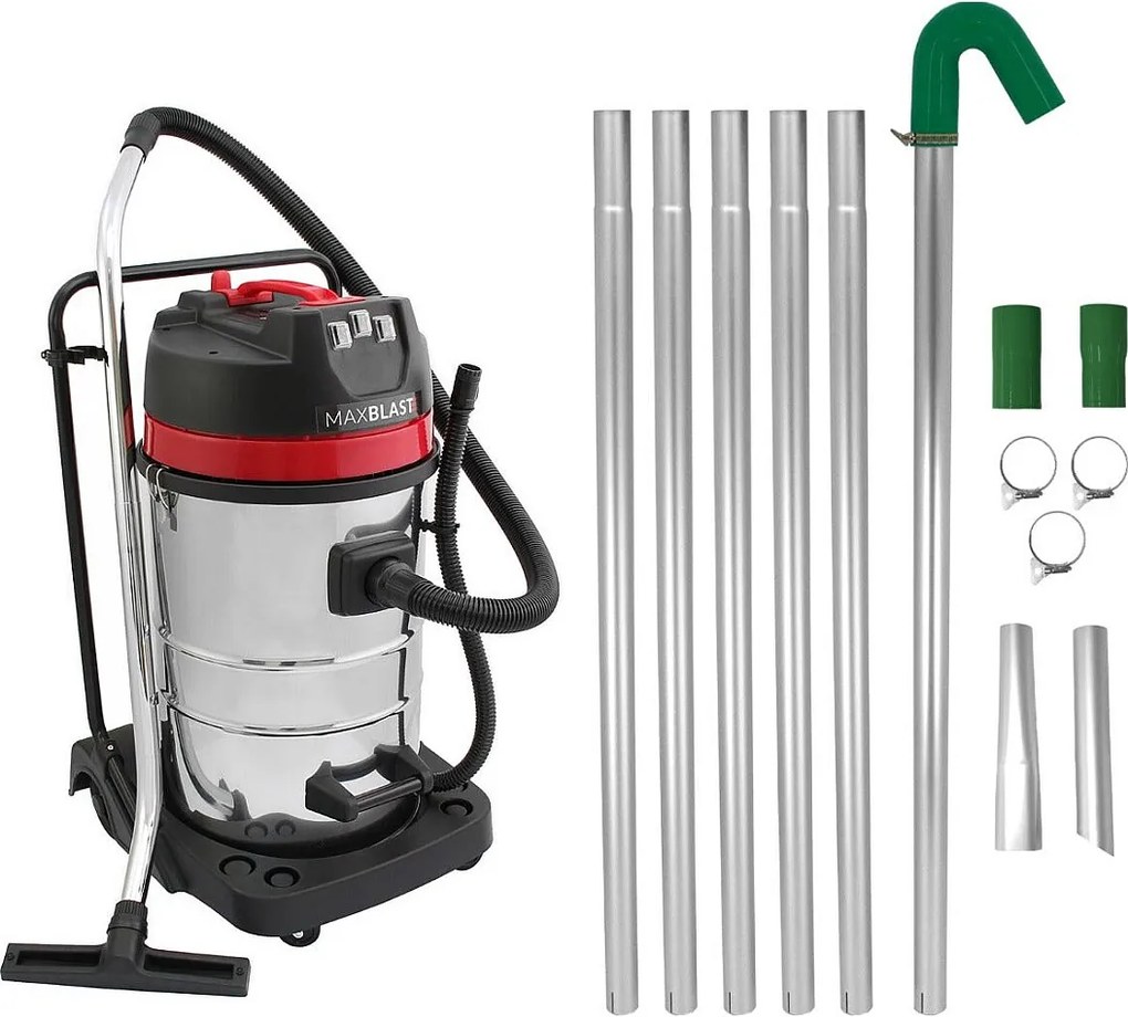 Odkurzacze do rynien Maxblast Gutter i odkurzacze na mokro i sucho o pojemności 80 l