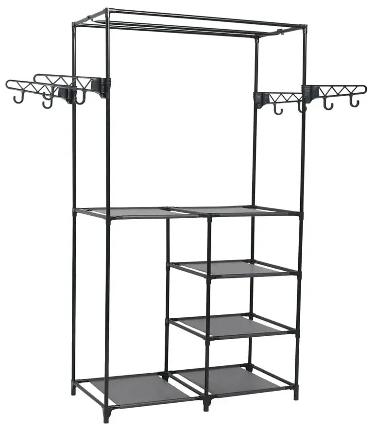 Wolnostojąca odkryta garderoba z półkami i drążkiem E2-D14