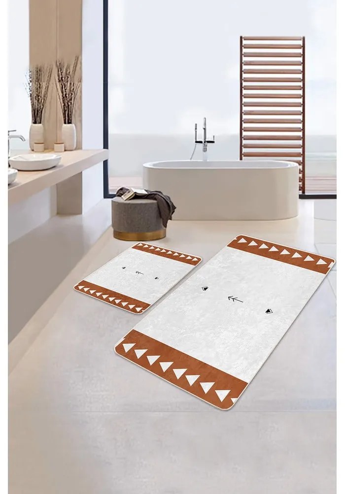 Białe dywaniki łazienkowe zestaw 2 szt. 60x100 cm – Mila Home