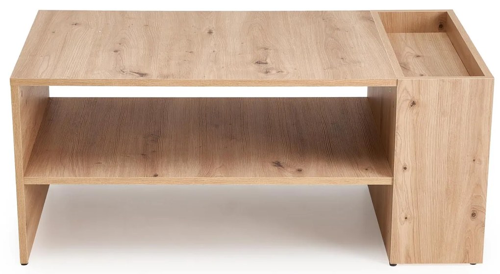 Prostokątna ława z dodatkowymi półkami dąb artisan 100/55/42 MURCIA