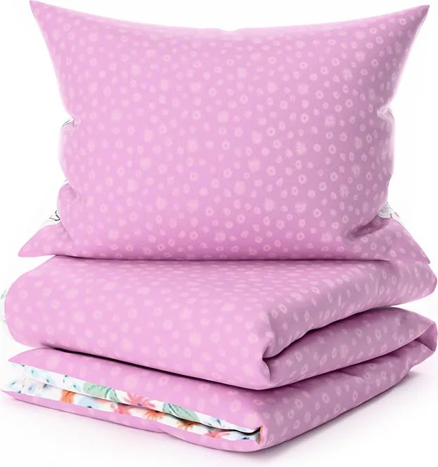 PrzytulneMieszkanie.pl PrzytulneMieszkanie.pl Pościel z kory do łóżeczka Renforcé LUNETTA różowa Rozmiar pościeli: 45 x 65 cm | 90 x 140 cm