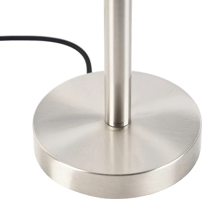 Lampa stołowa ze stali z zielonym kloszem 25 cm - Simplo