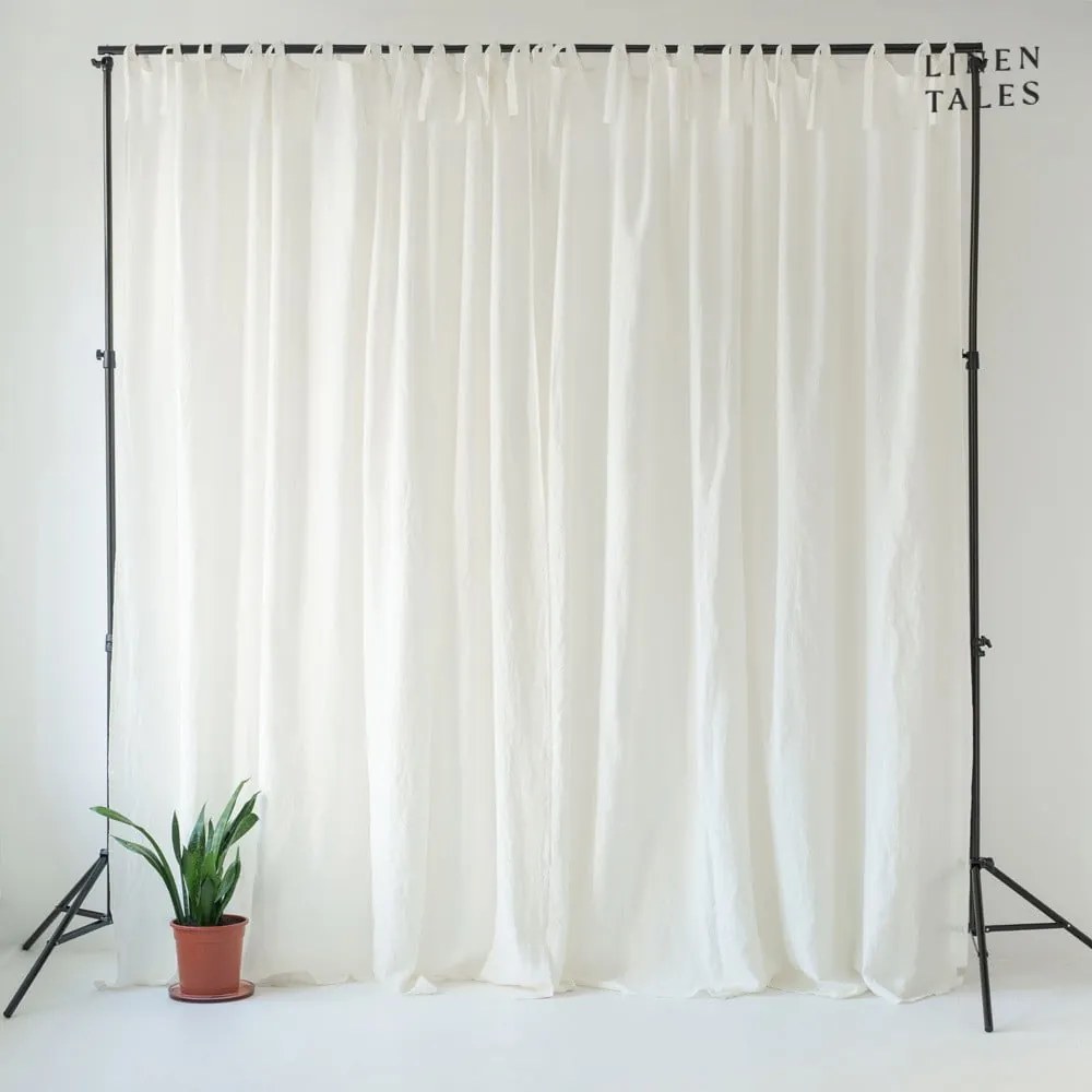 Biała zasłona 140x170 cm Night Time – Linen Tales