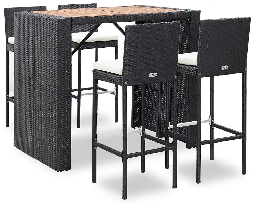 Zestaw czarnych mebli ogrodowych L3-K36