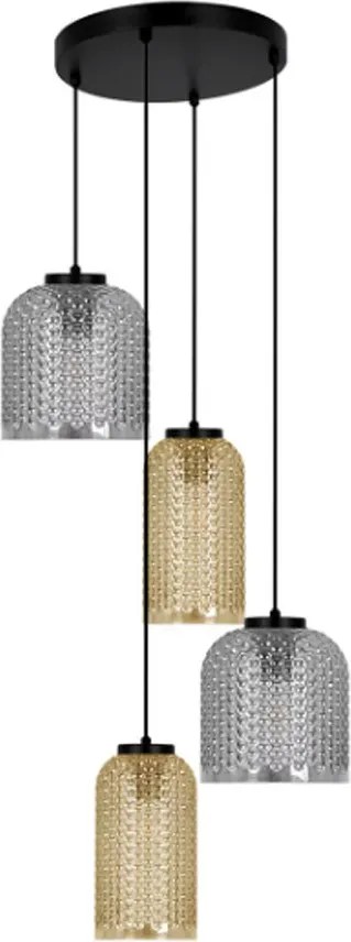 Wisząca lampa grafitowo-beżowa H0-N53
