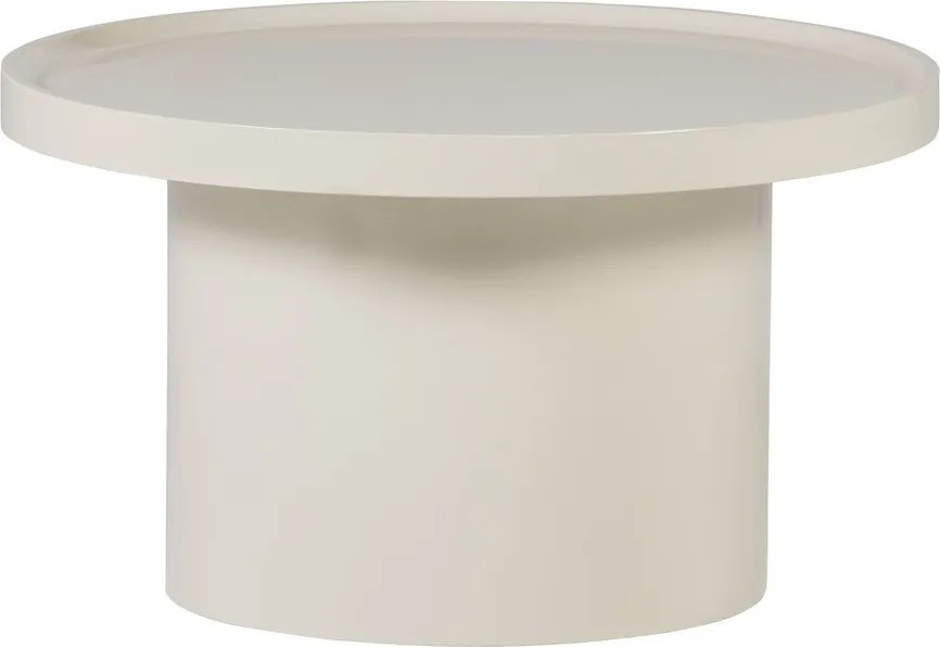 Szarobeżowy okrągły stolik ø 70 cm Veluna – WOOOD