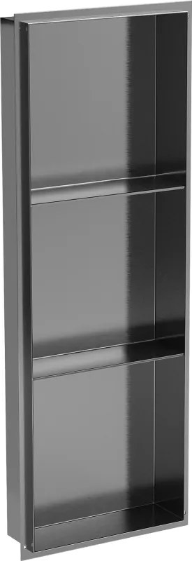 Mexen X-Wall-NR półka wnękowa bez kołnierza z półką 90 x 30 cm, gun gray szczotkowany - 19E1903010S