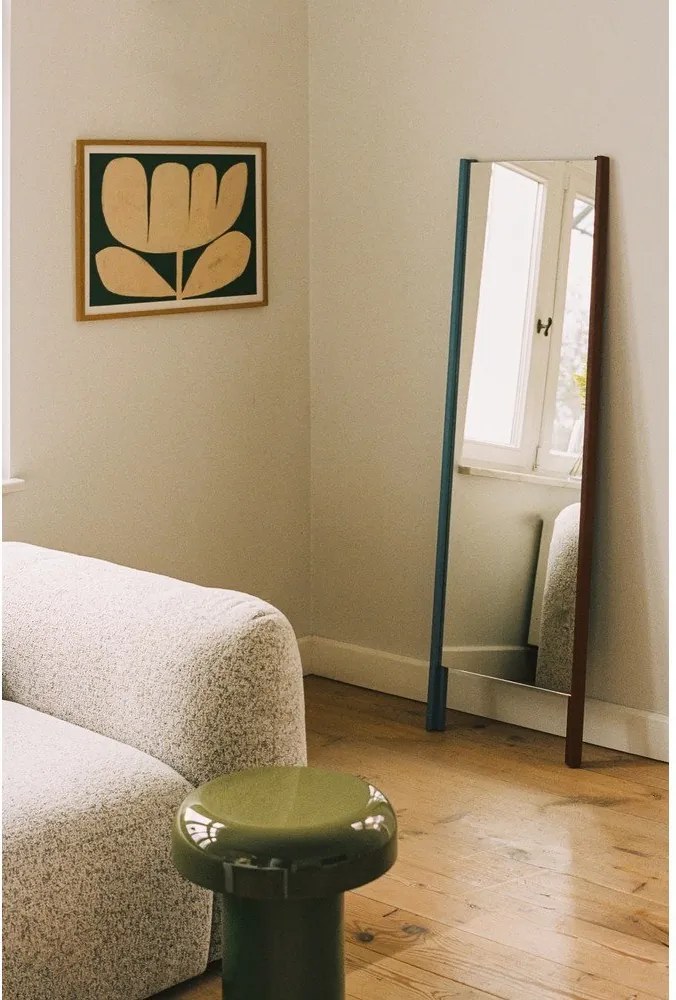 Lustro z drewnianą ramą stojące 49x166 cm Lun – noo.ma