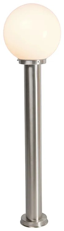 Zewnetrzna Nowoczesny słup ogrodowy ze stali nierdzewnej 100 cm - Sfera Nowoczesny Oswietlenie zewnetrzne