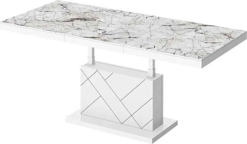 Nowoczesny ławostół Matera Max Hubertus marmur połysk