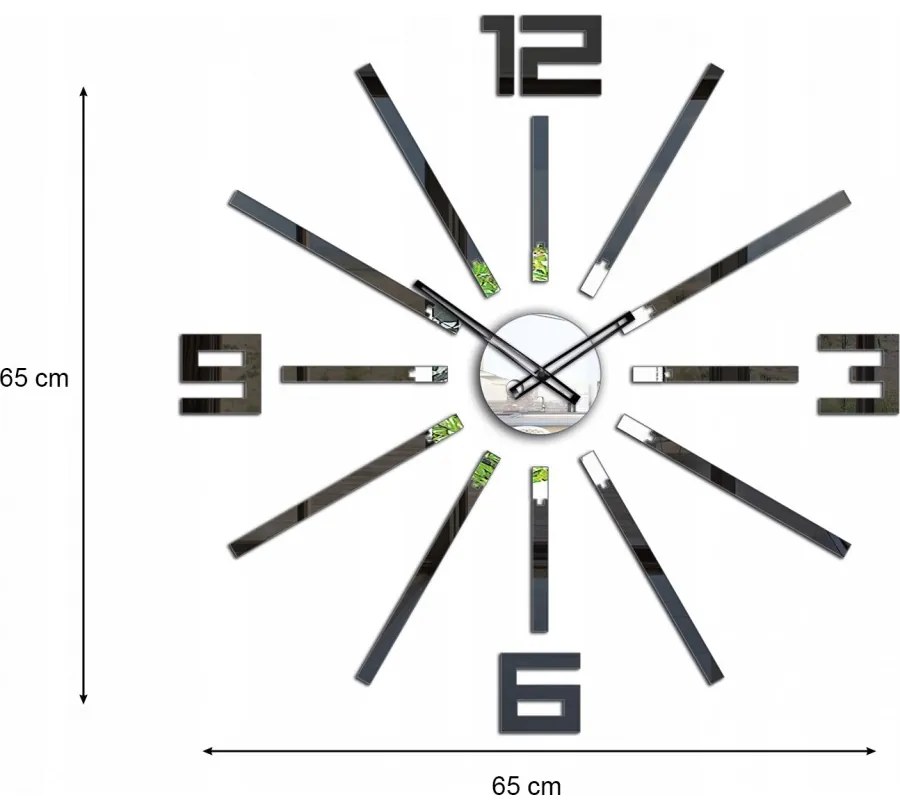 Zegar ścienny naklejany duży nowoczesny akrylowy na ścianę do kuchni salonu