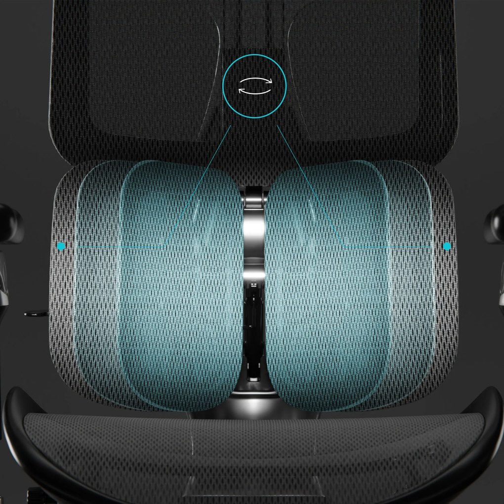 Fotel ergonomiczny czarny V-Kinetic