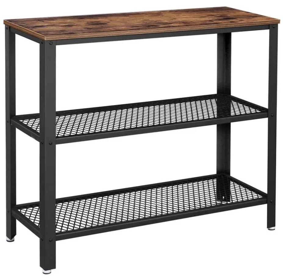 Stolik boczny LUVOR brązowy/czarny