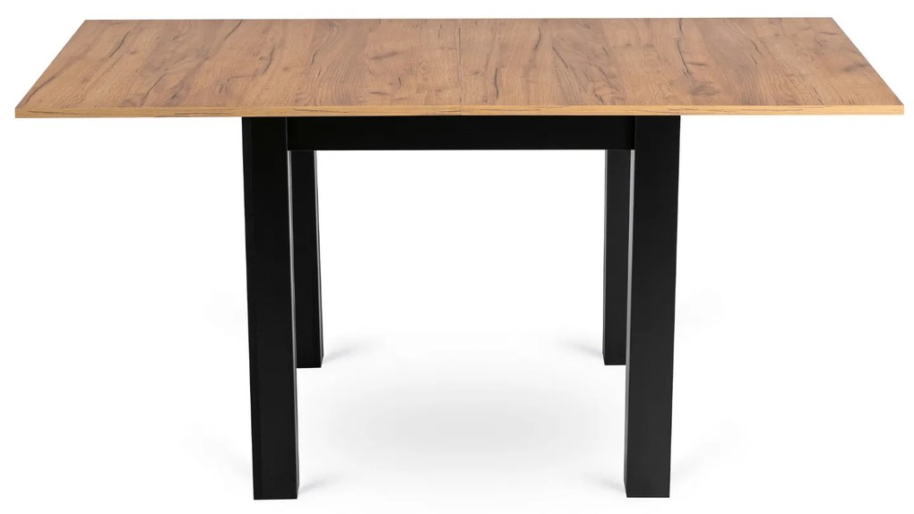 Stół Kwadratowy Rozkładany MAX 80-160 cm Dąb Craft/Czarny Nowoczesny Loft