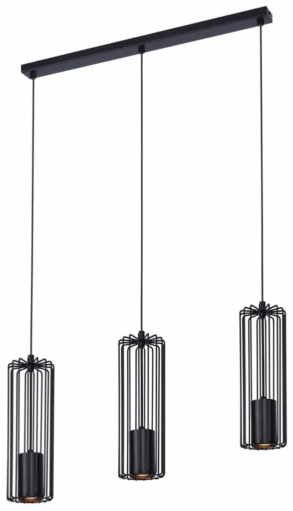 Czarna loftowa lampa wisząca nad stół - S775 A7-W54