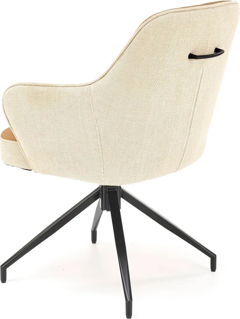 Obrotowe krzesło do jadalni z podłokietnikami K527 Halmar