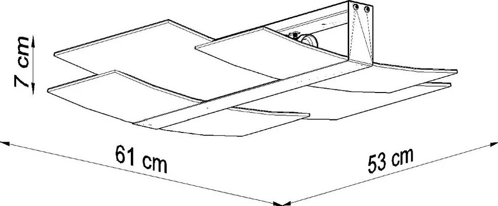 Plafon CELIA szklany biały